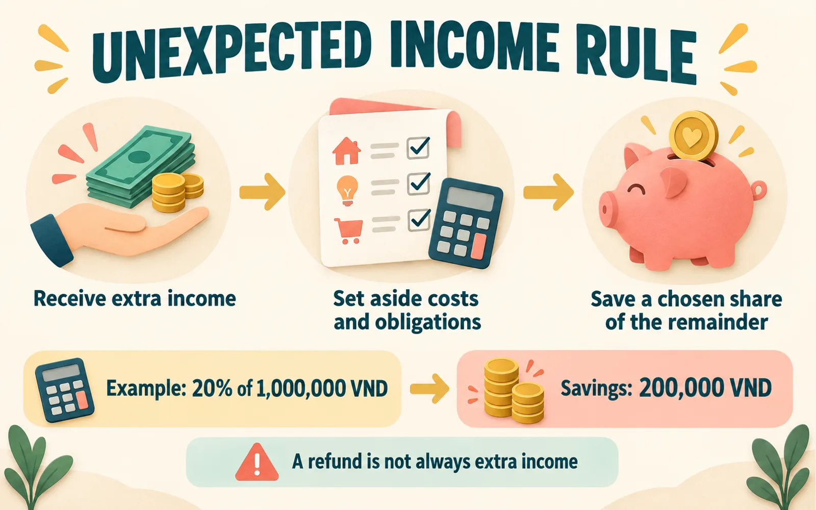 Viral Money-Saving Challenges: What Works, What Can Backfire - 6. Unexpected Income Rule: Decide the Share in Advance 1