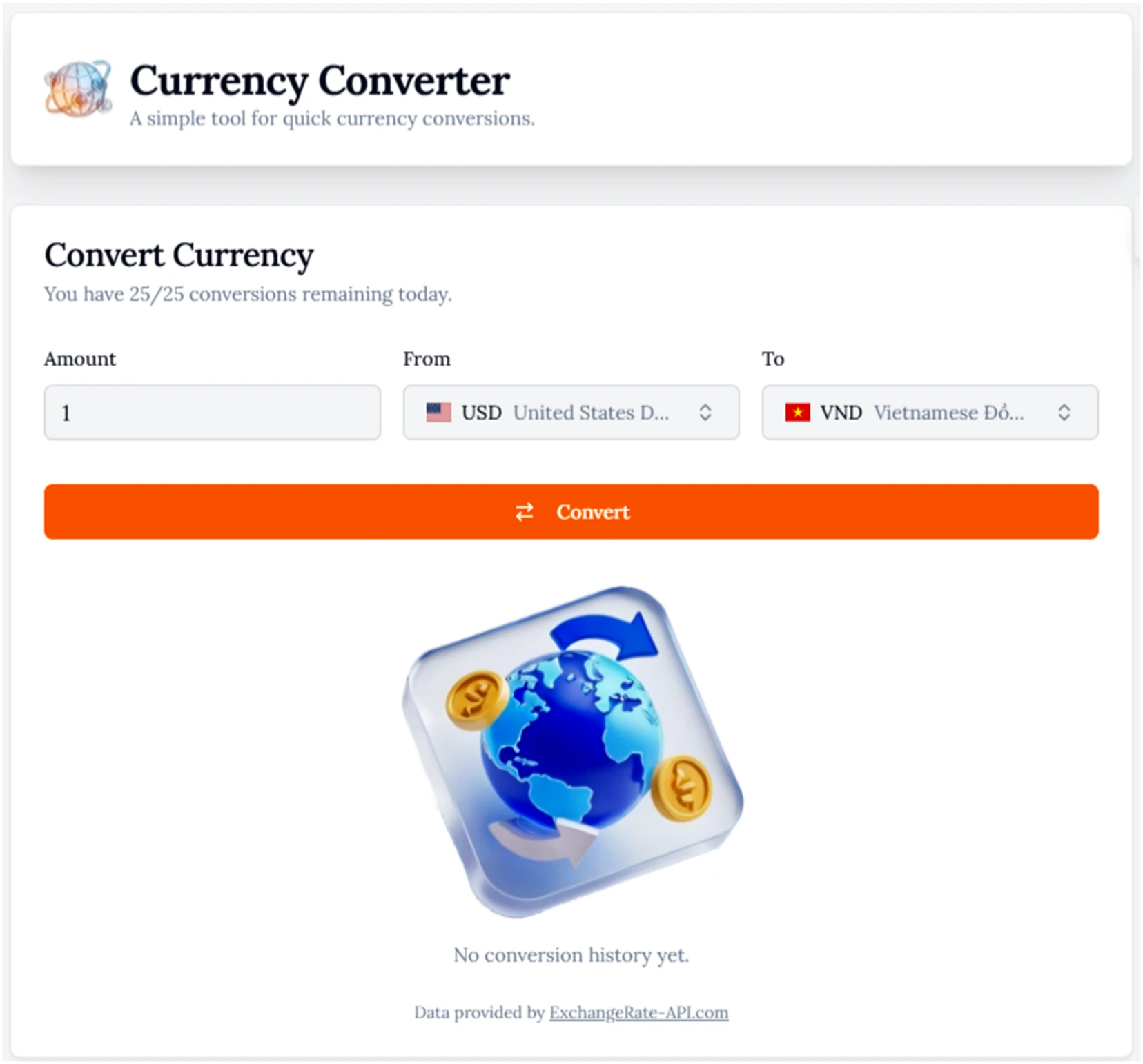 Instant Currency Converter